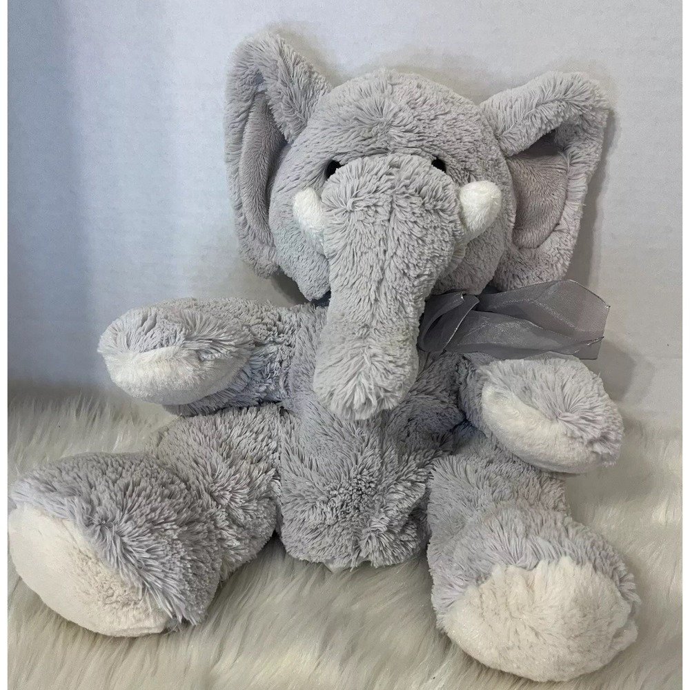 2009 Best Made Toys Elephant Hand Puppet 14" Plush Gray Stuffed Animal Toy